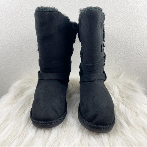 Women’s Shoevibe Black Winter Fur Boots 6.5 US! - Picture 5 of 7